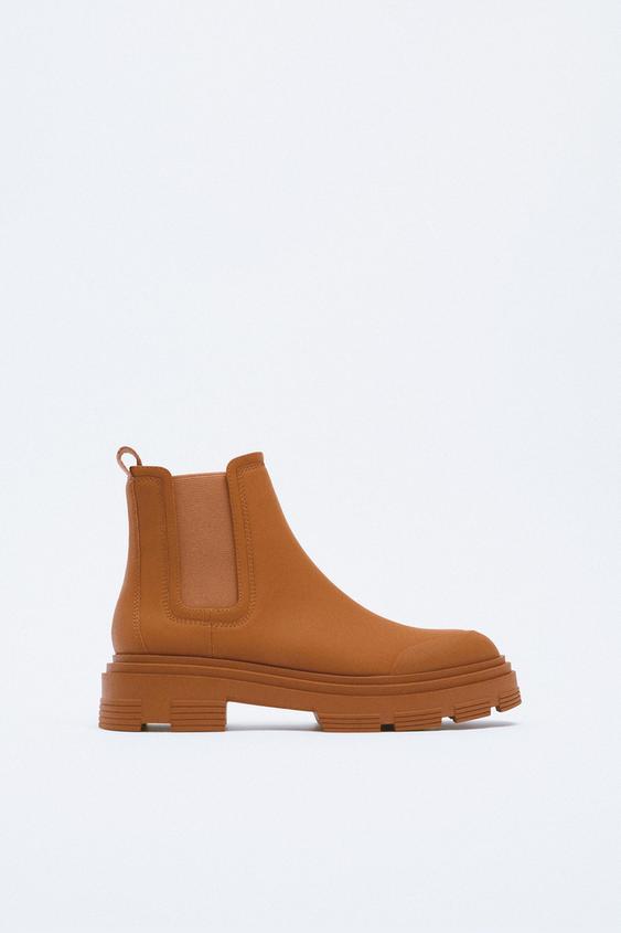BOTÍN ENGOMADO COLOR - Naranja Caldera | ZARA Chile