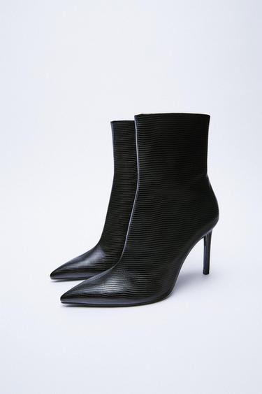zara black platform boots