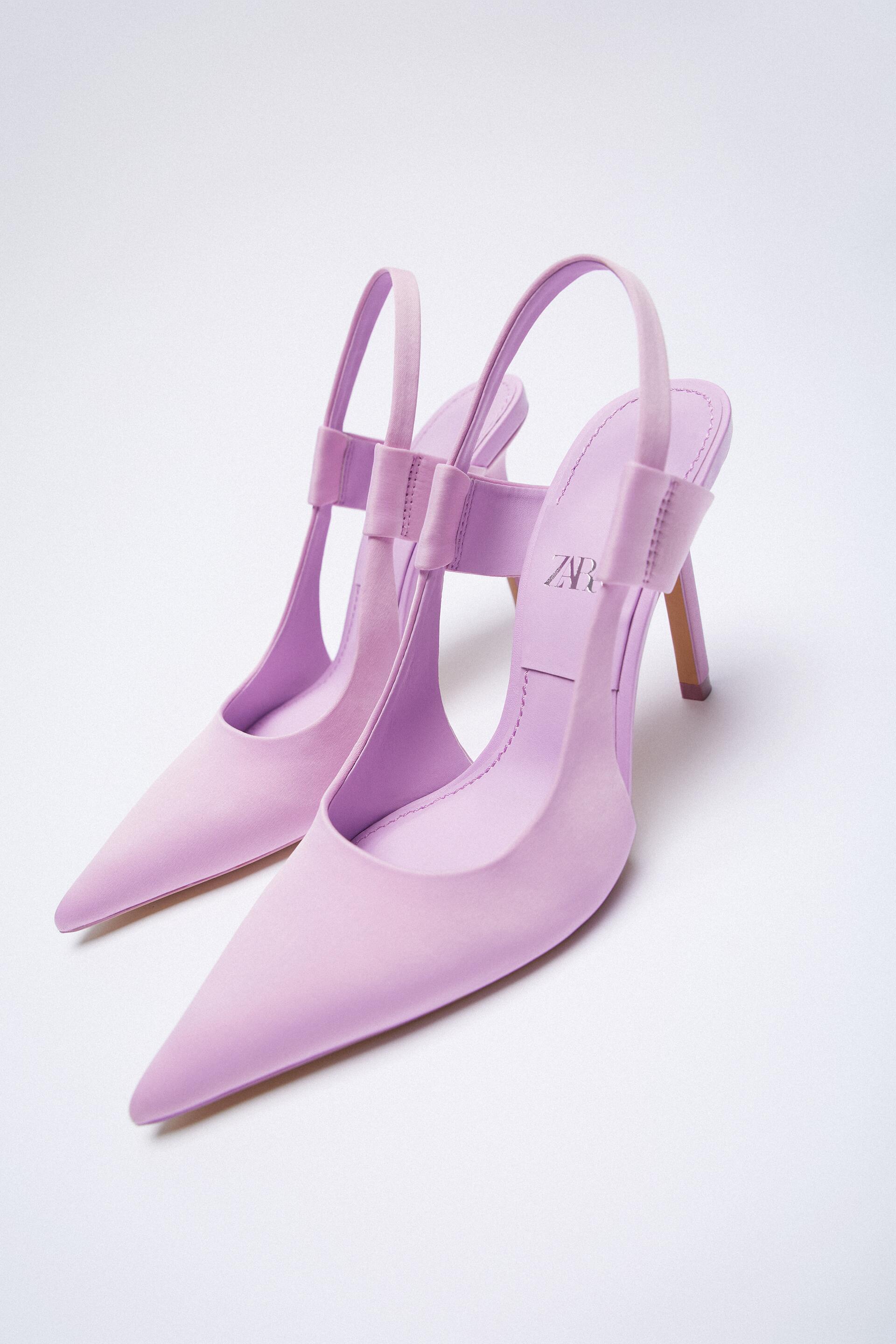 MID-HEEL SLINGBACK SHOES - Mauve Purple 