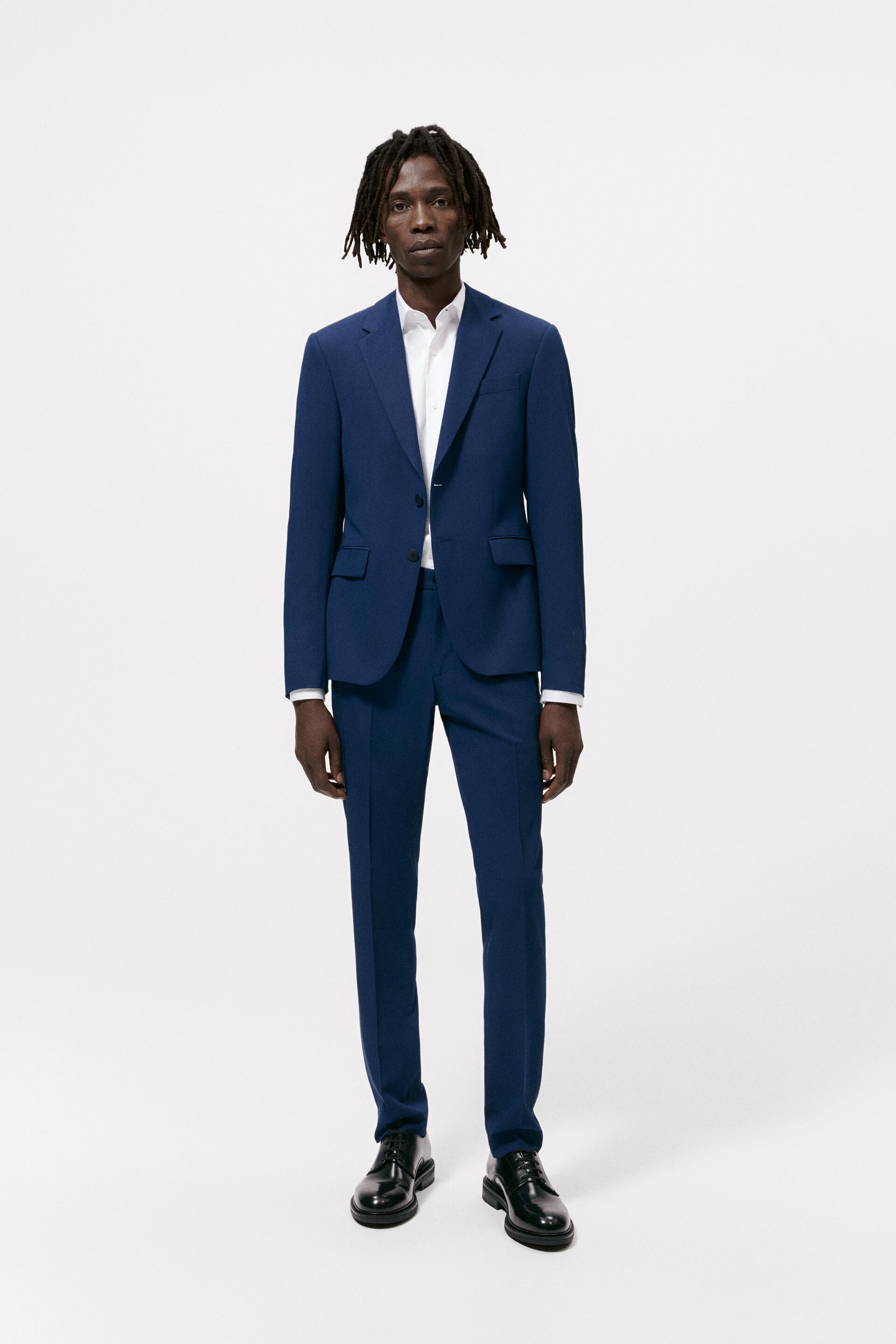formal shoes on blazer