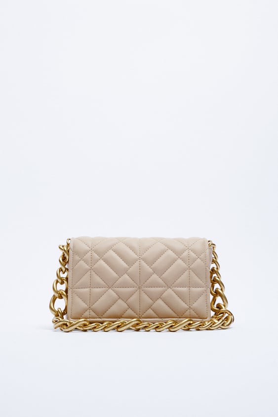 QUILTED SHOULDER BAG WITH CHAIN