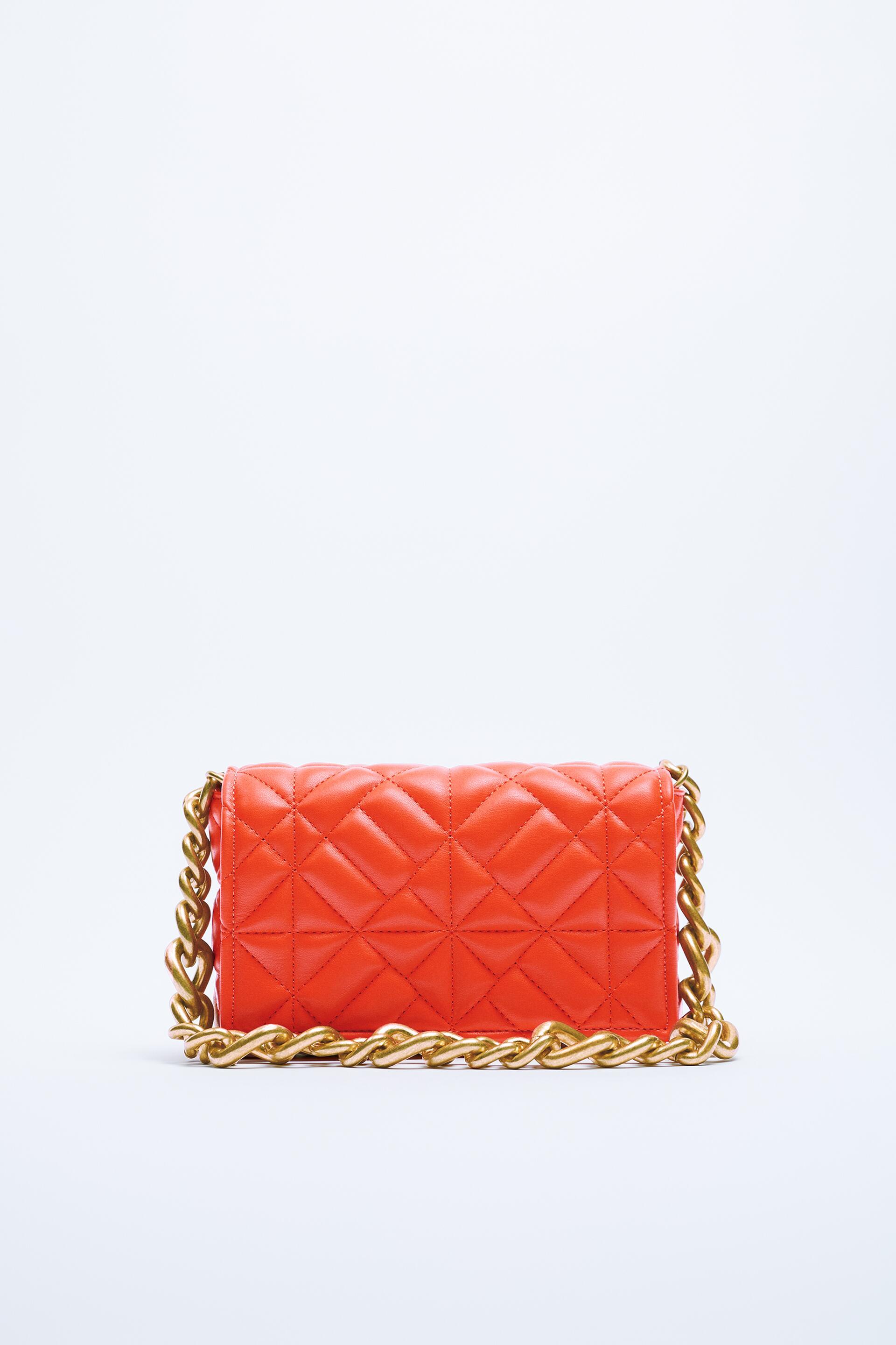 zara quilted shoulder bolsa