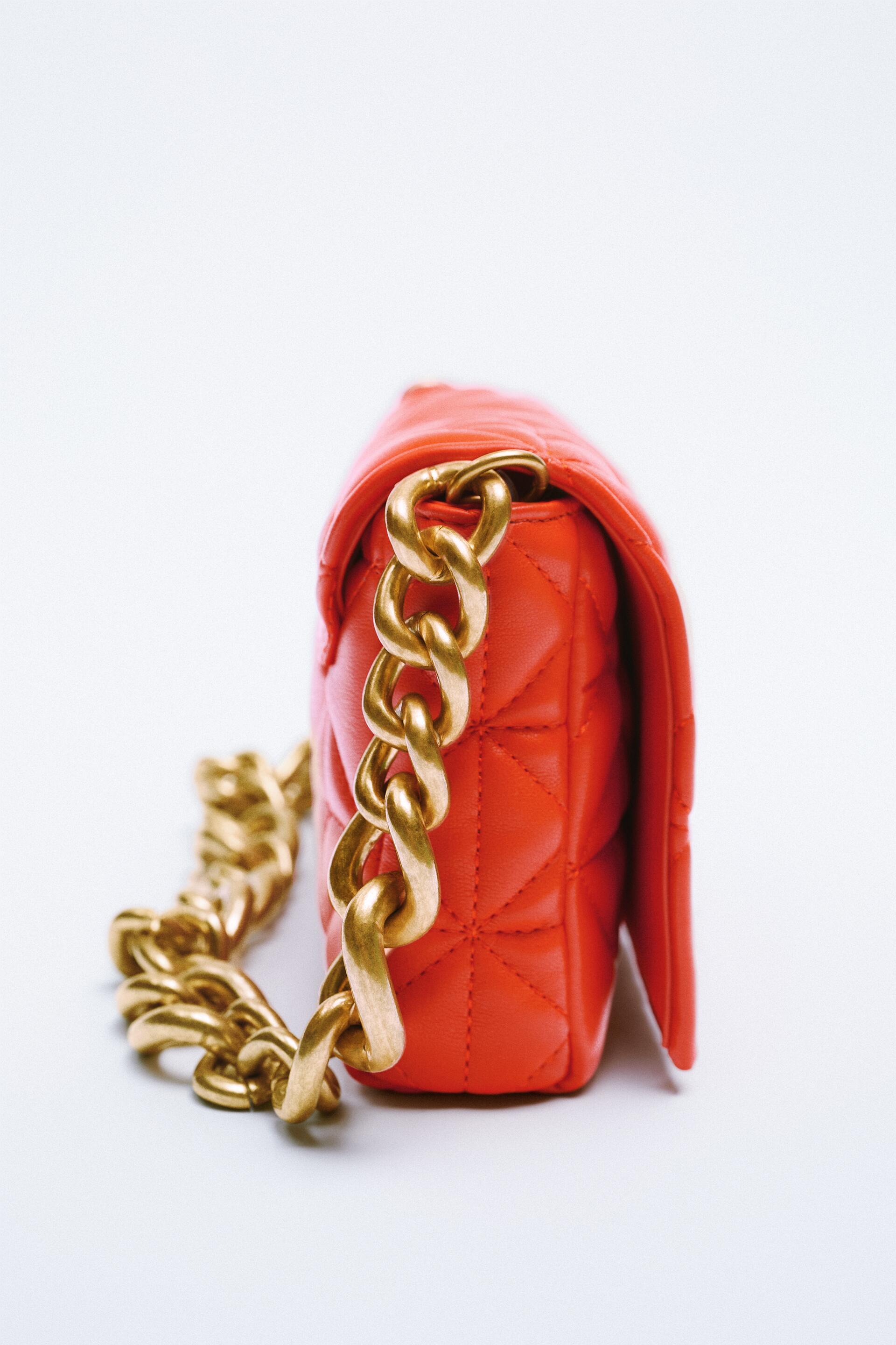 zara quilted shoulder bolsa
