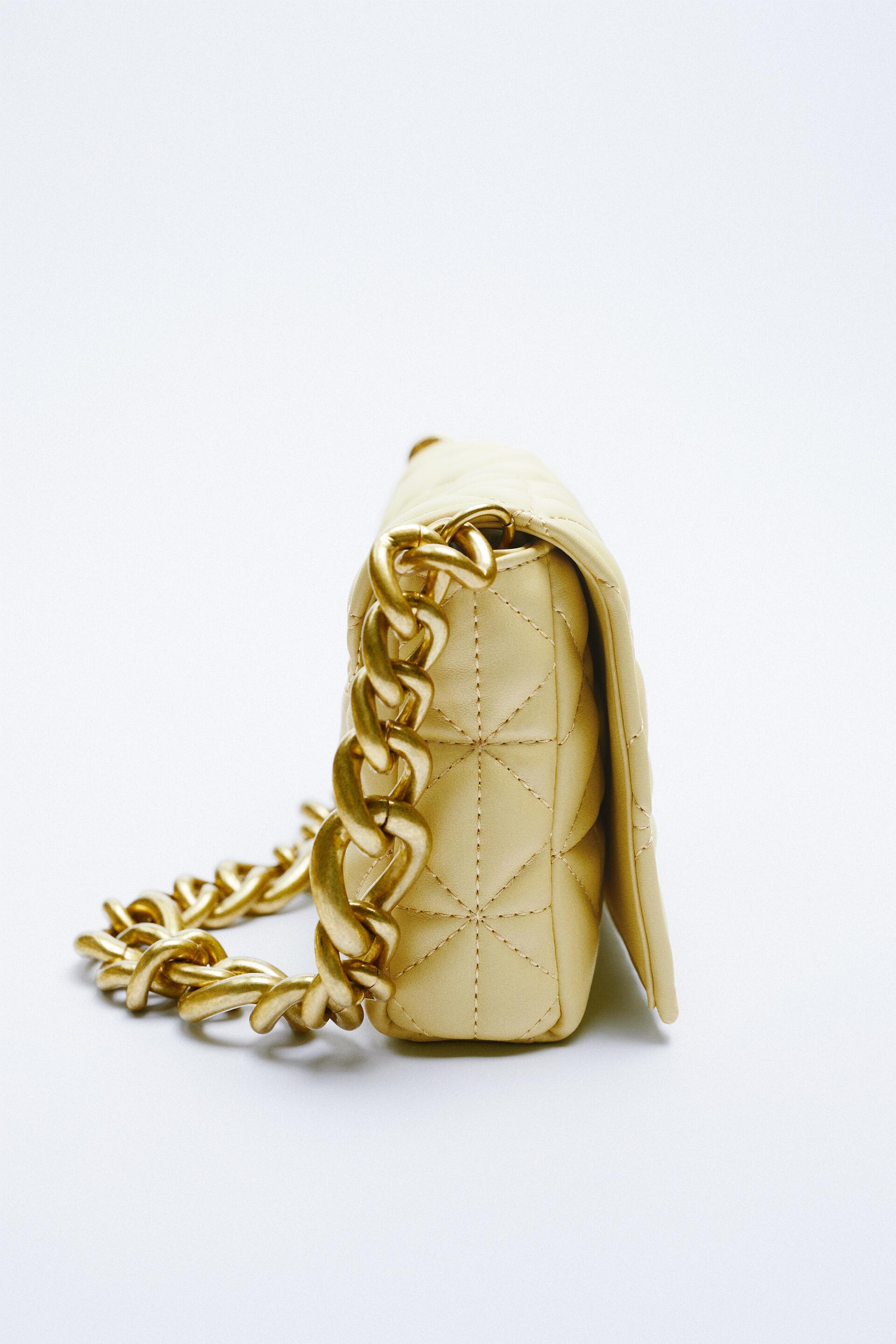 quilted tote bolsa zara