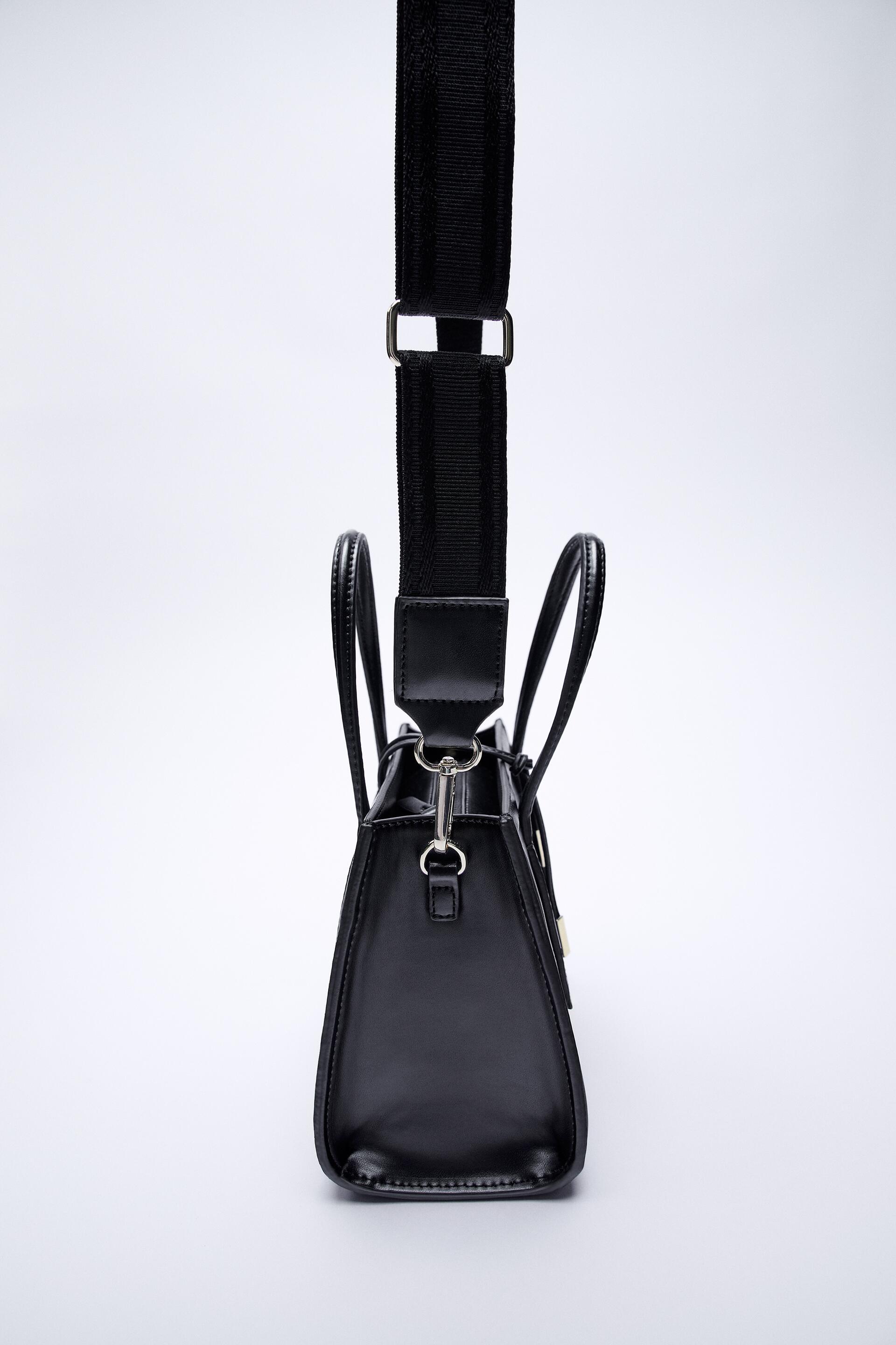 zara mini black bolsa