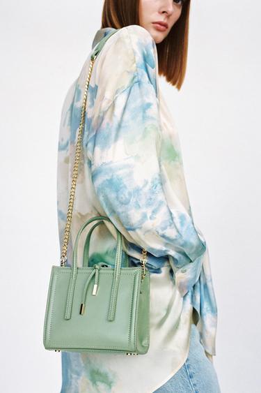 zara white mini bolsa