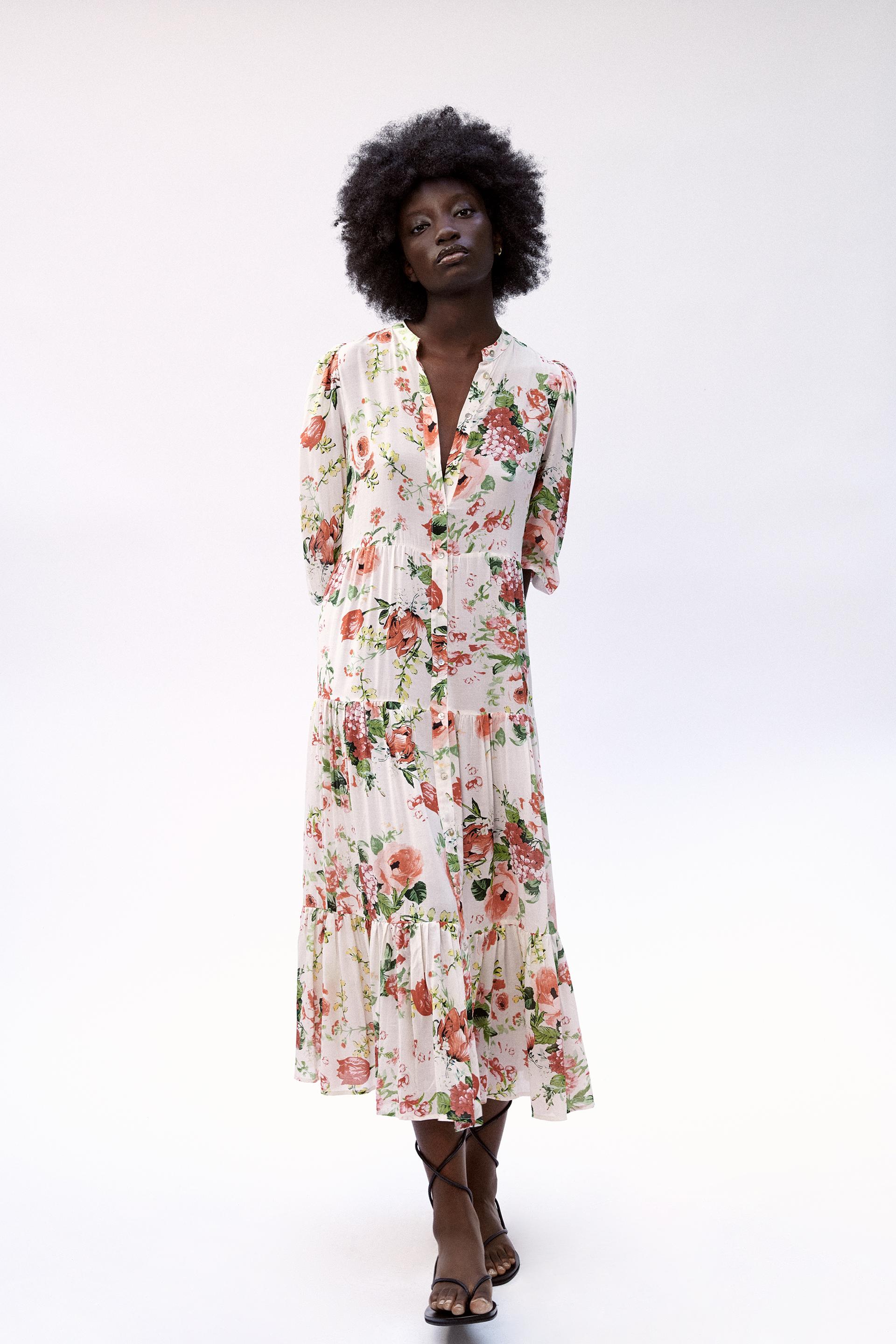 フラワー ワンピース エクリュ Zara Japan 日本 フラワー ワンピース エクリュ Zara Japan 日本