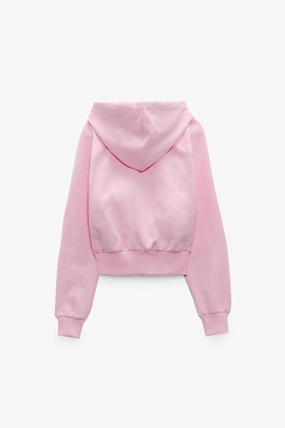 Zara sudadera rosa clearance