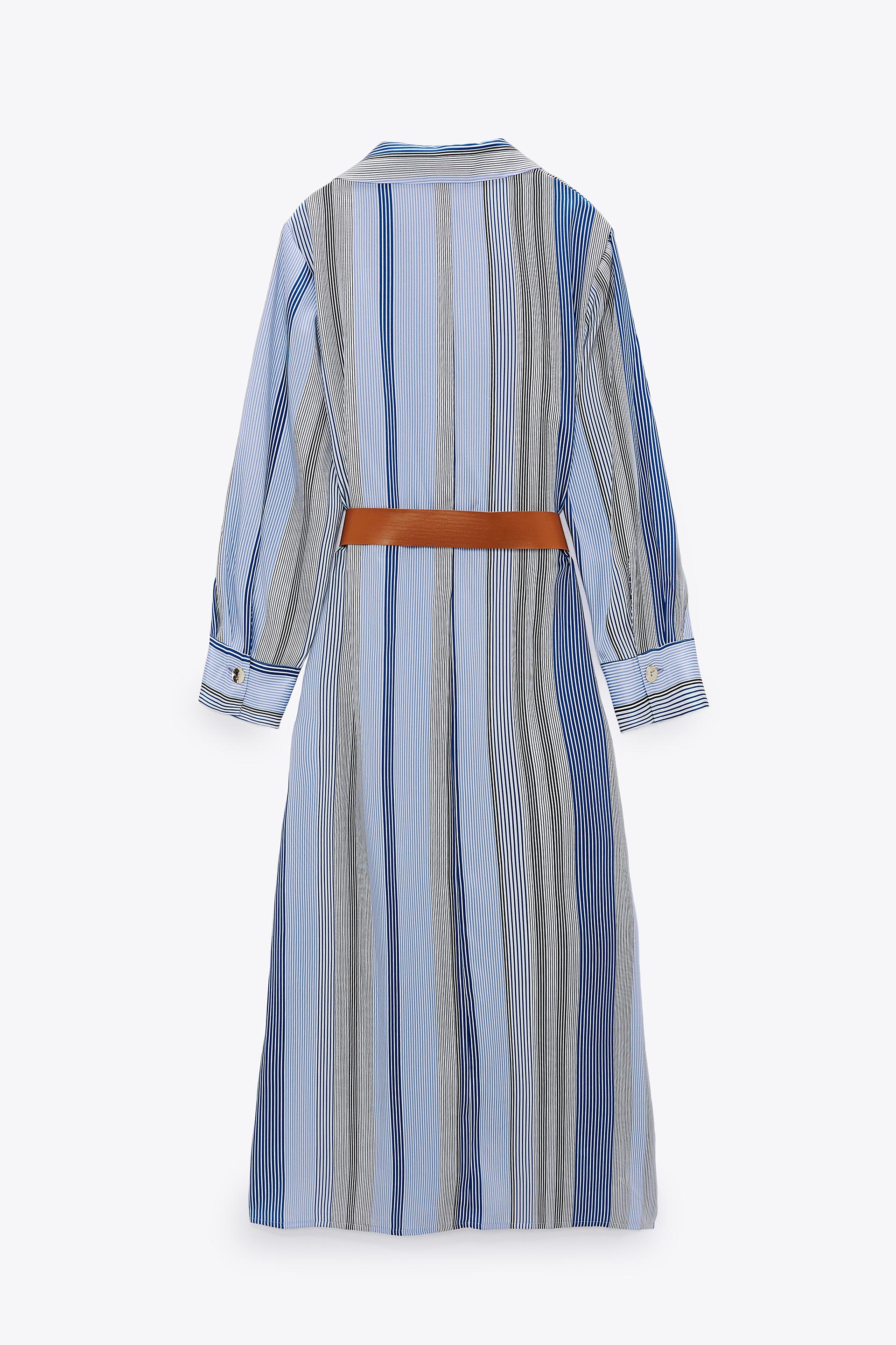 ベルト付きストライプ柄ワンピース Zara Japan 日本 ベルト付きストライプ柄ワンピース Zara Japan 日本