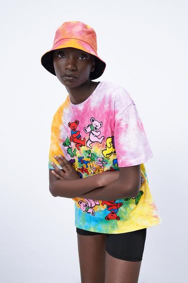 TIE-DYE BUCKET HAT - Orange | ZARA 