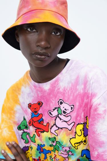 TIE-DYE BUCKET HAT - Orange | ZARA 