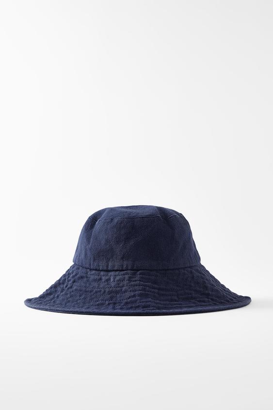 COTTON BUCKET HAT - Navy blue | ZARA 