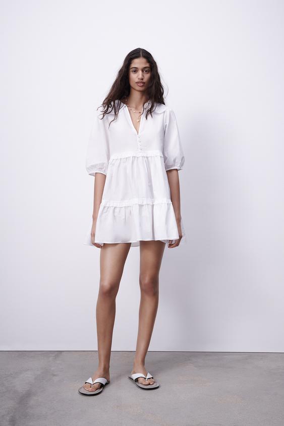 ポプリンワンピース Zara Japan 日本 ポプリンワンピース Zara Japan 日本