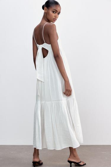 Image 1 of TIERED MIDI DRESS from Zara