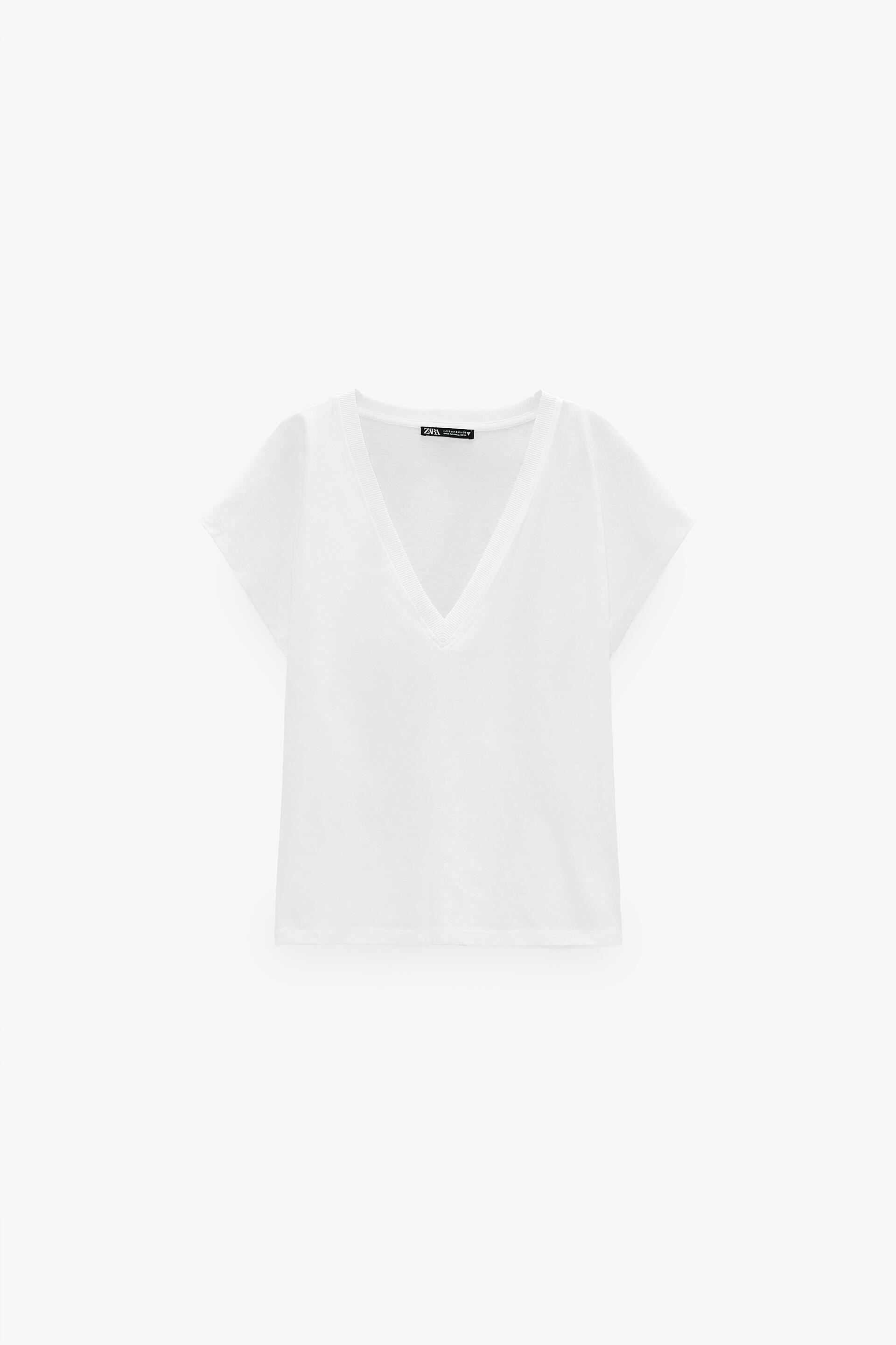 zara basic v neck t shirt