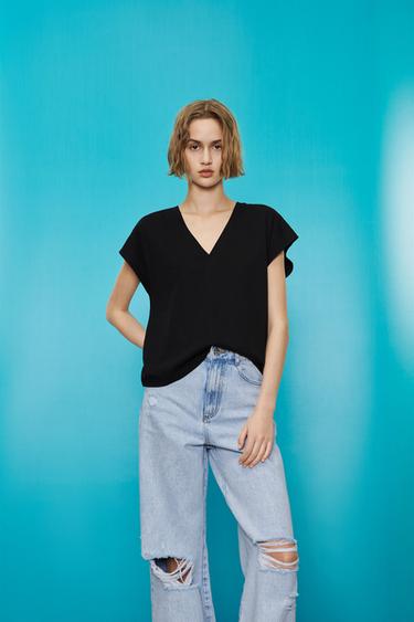 Zara blusas básicas clearance