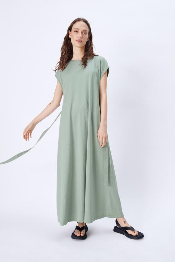 ベルト付きロングワンピース Zara Japan 日本 ベルト付きロングワンピース Zara Japan 日本