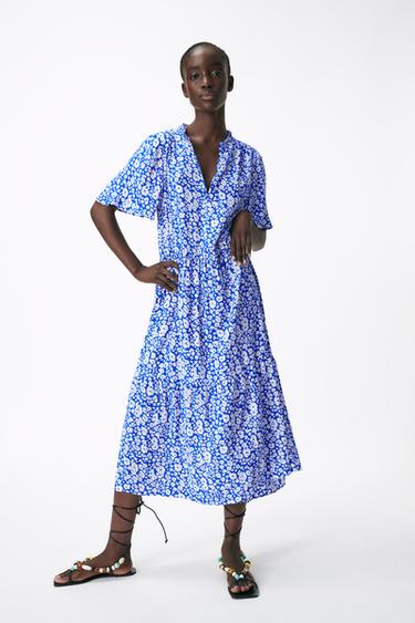 フラワープリント オーバーサイズ ワンピース Zara Japan 日本 フラワープリント オーバーサイズ ワンピース Zara Japan 日本