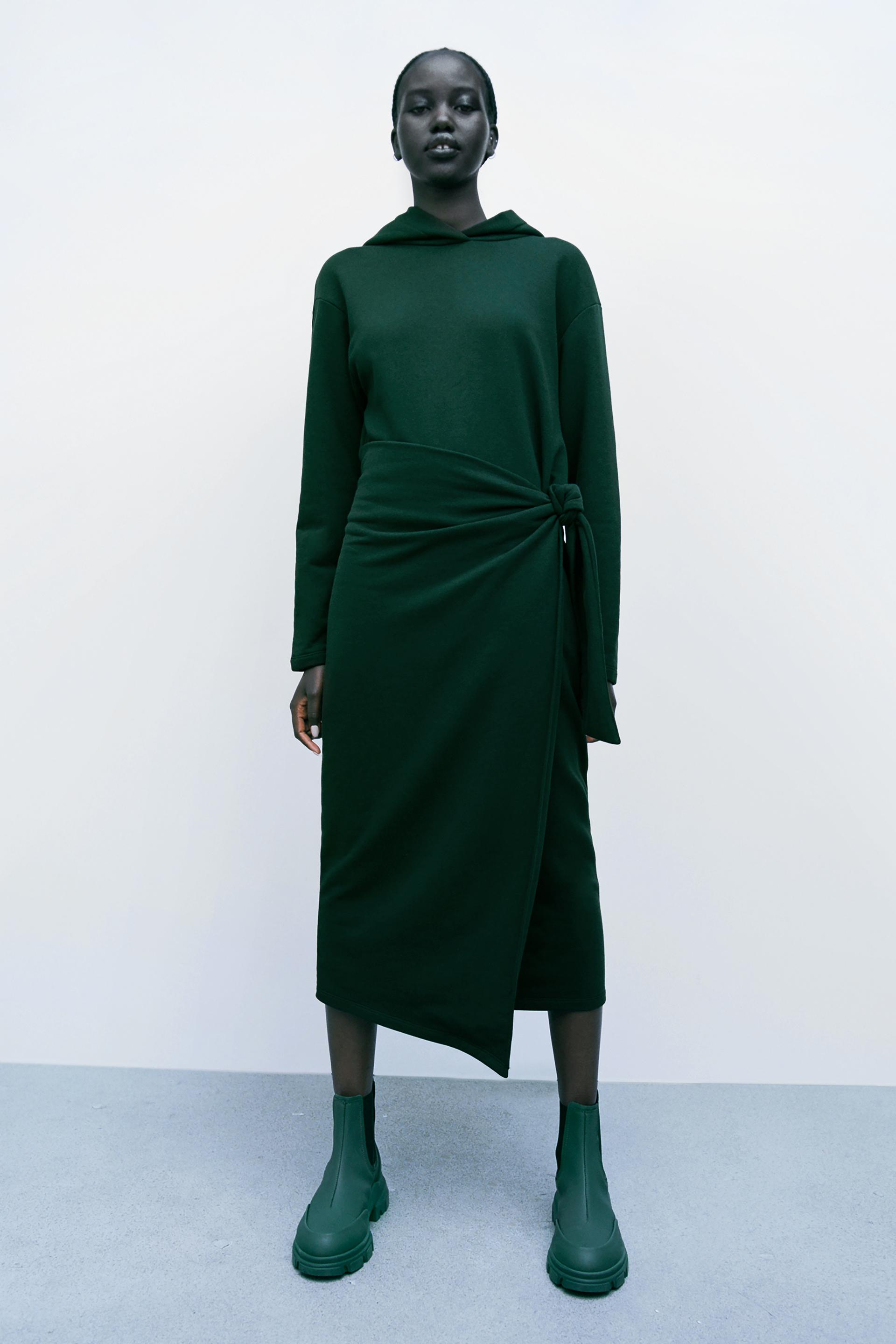 ノット プラッシュジャージーワンピース Zara Japan 日本 ノット プラッシュジャージーワンピース Zara Japan 日本