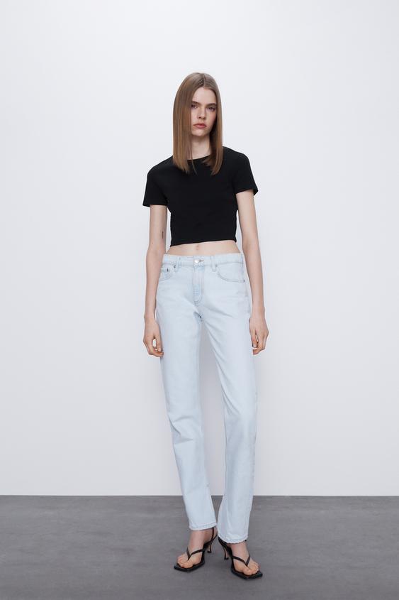 KORT T-SHIRT - Svart  ZARA Sverige / Sweden