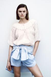 zara ruffle shirt
