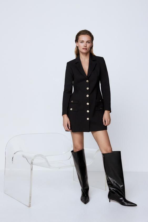 Robe dorée zara Clearance