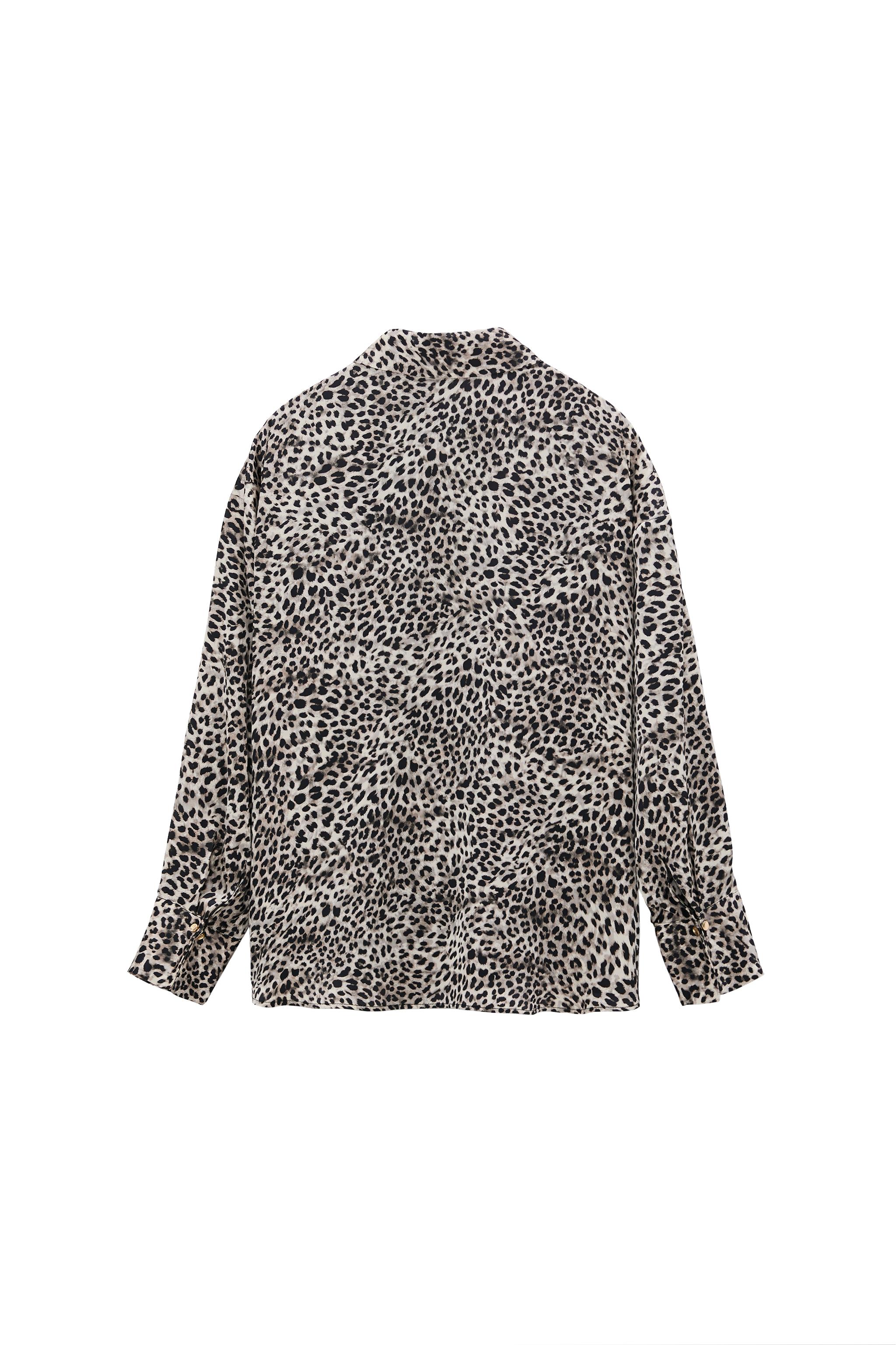 ANIMAL PRINT SATIN SHIRT