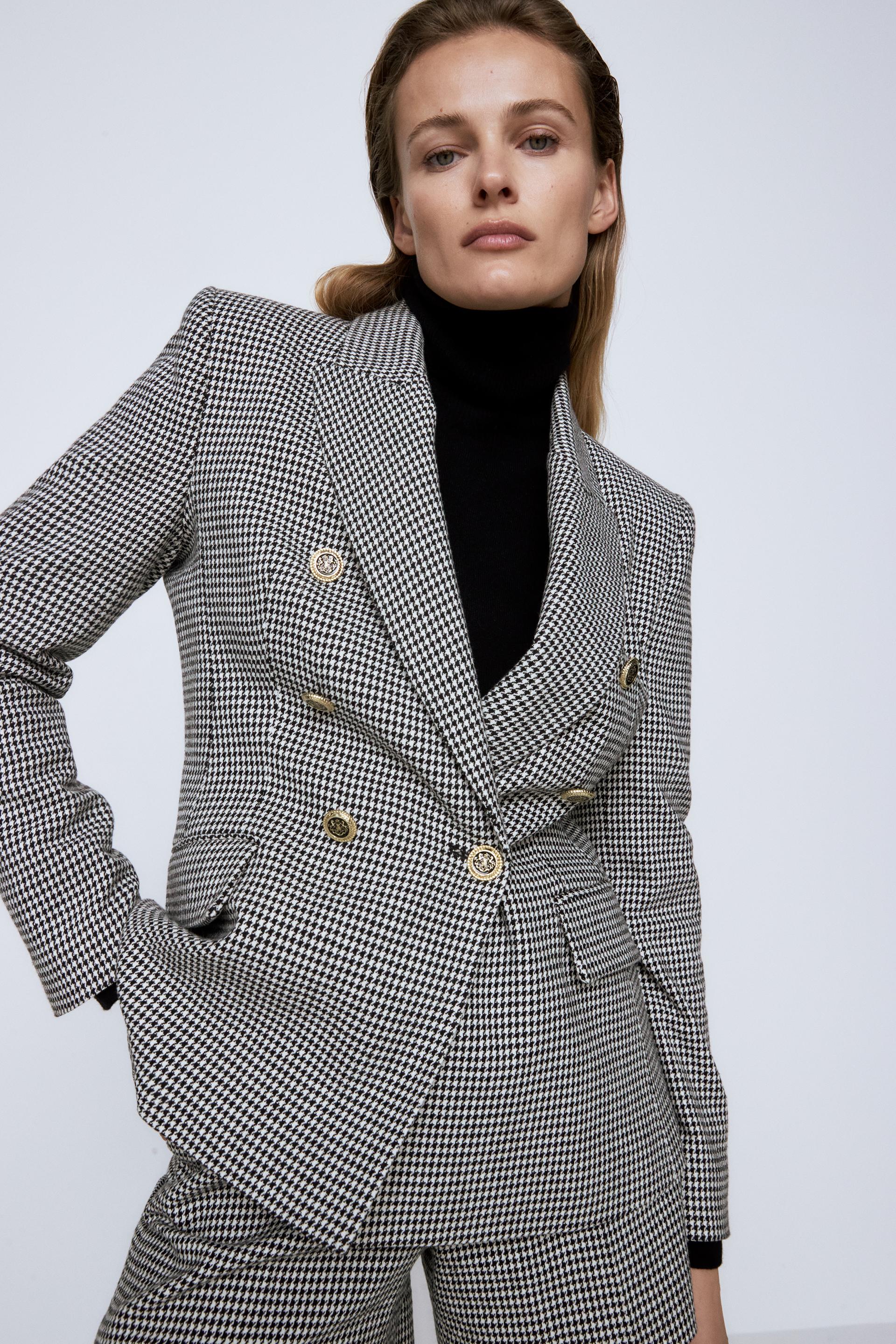 千鳥格子柄ブレザー Zara Japan 日本 千鳥格子柄ブレザー Zara Japan 日本
