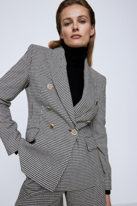 Zara blazer pied de poule Clearance