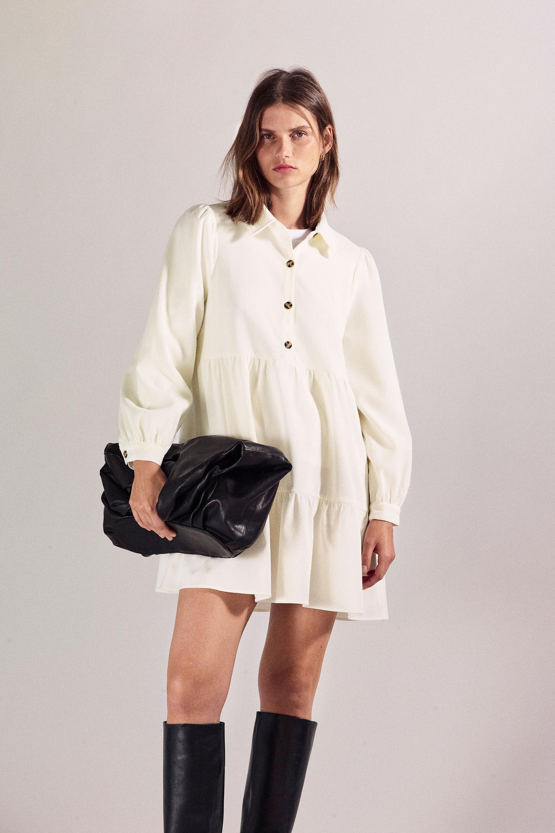 コーデュロイ ミニワンピース Zara Japan 日本 コーデュロイ ミニワンピース Zara Japan 日本