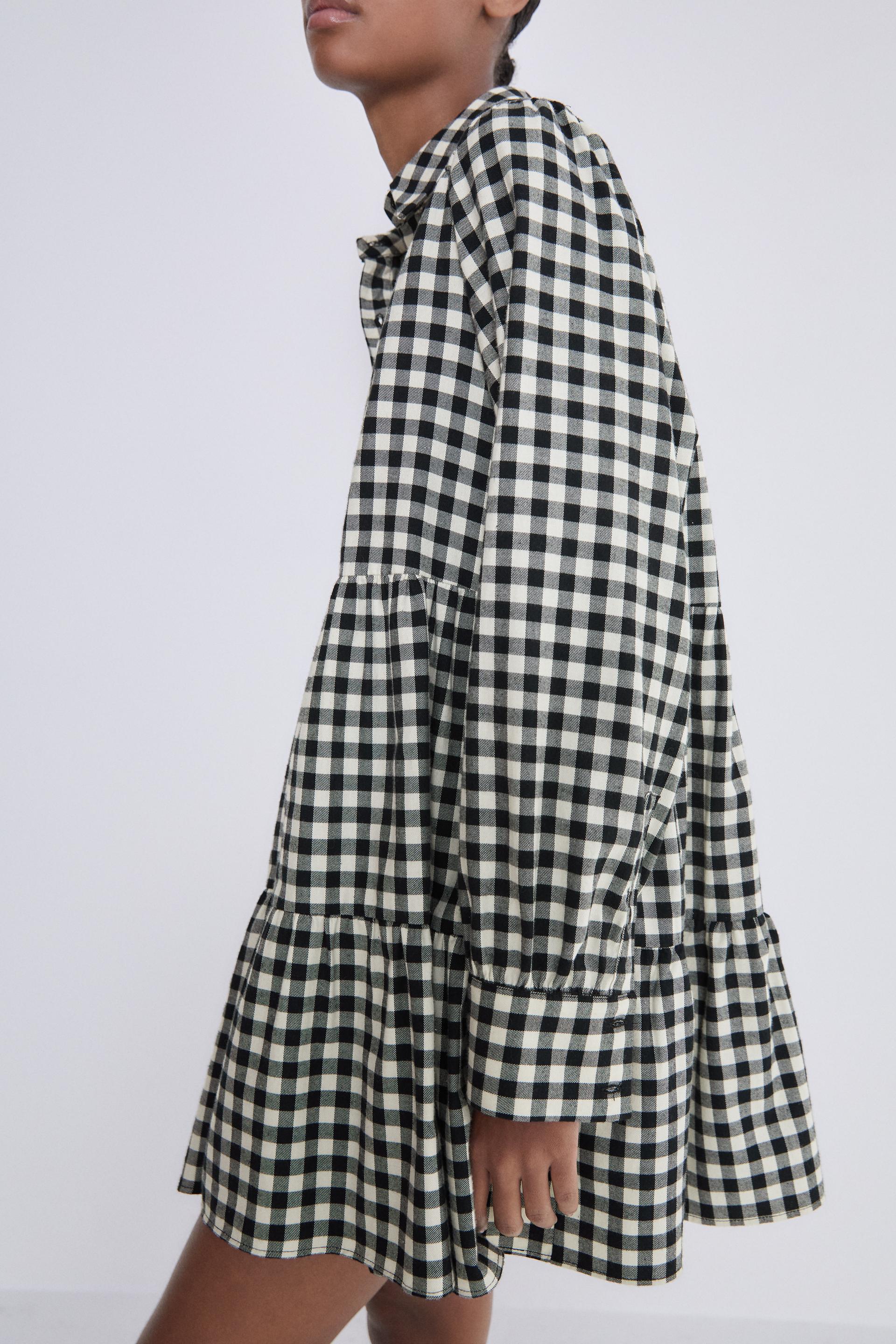 ギンガムチェック柄ワンピース Zara Japan 日本 ギンガムチェック柄ワンピース Zara Japan 日本