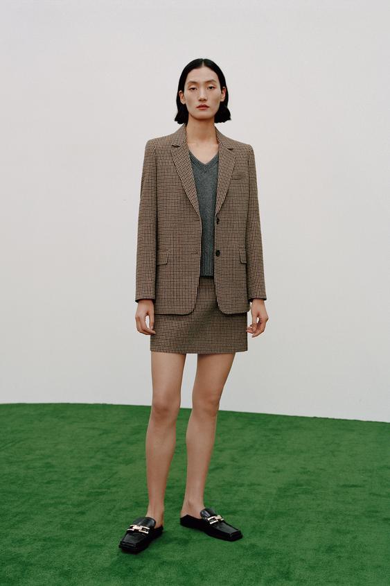 千鳥格子柄ブレザー Zara Japan 日本 千鳥格子柄ブレザー Zara Japan 日本