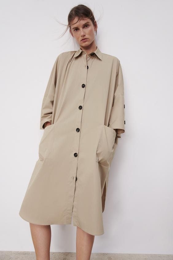 オーバーサイズ仕様シャツワンピース Zara Japan 日本 オーバーサイズ仕様シャツワンピース Zara Japan 日本