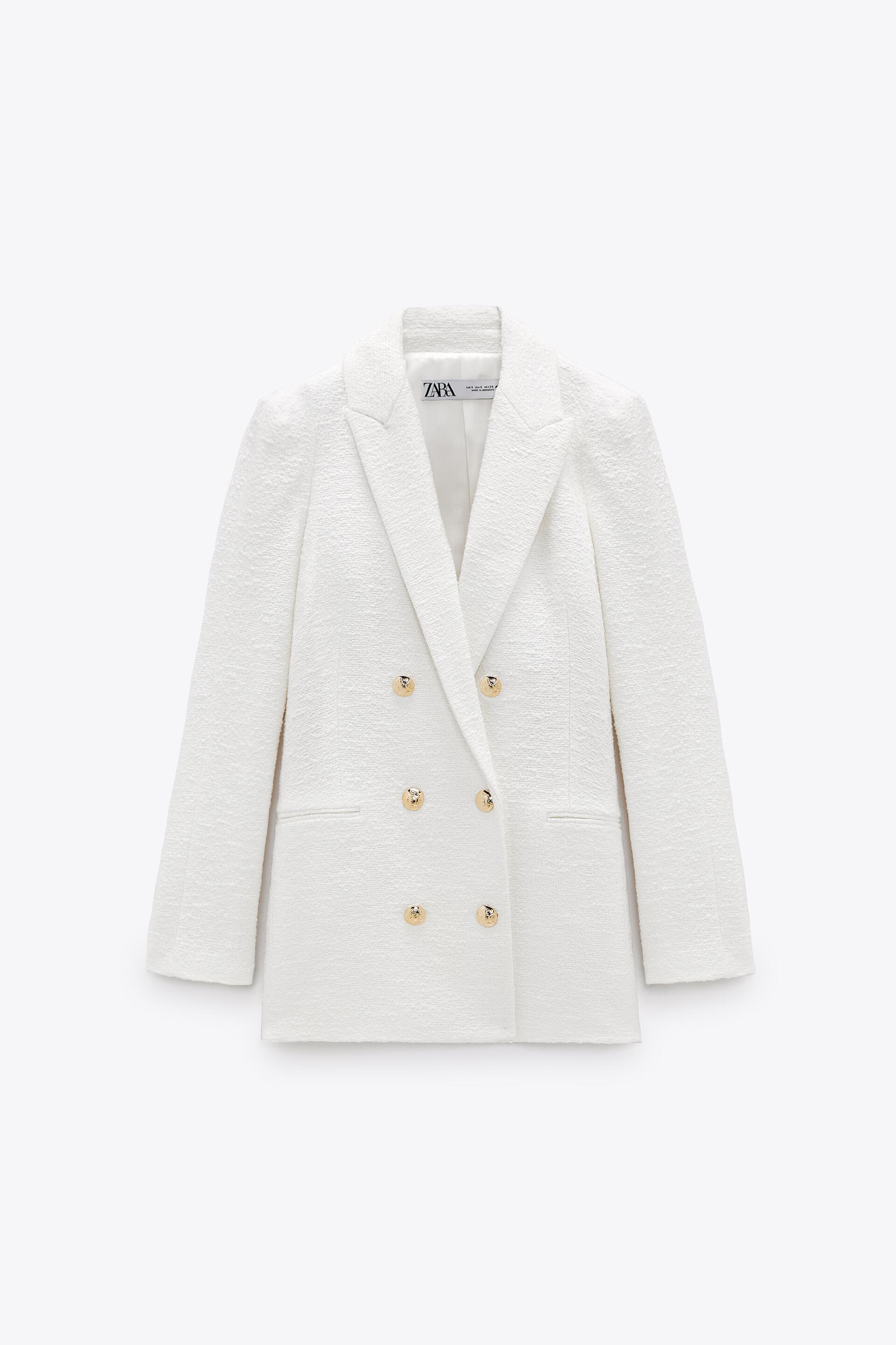 Textured blazer with button details Clearance