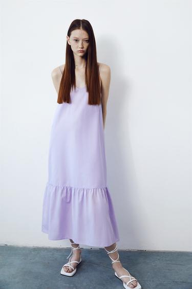 コットン製ミディ丈ワンピース Zara Japan 日本 コットン製ミディ丈ワンピース Zara Japan 日本