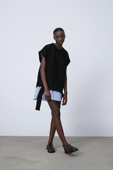 ダブルファブリック ミニワンピース Zara Japan 日本 ダブルファブリック ミニワンピース Zara Japan 日本