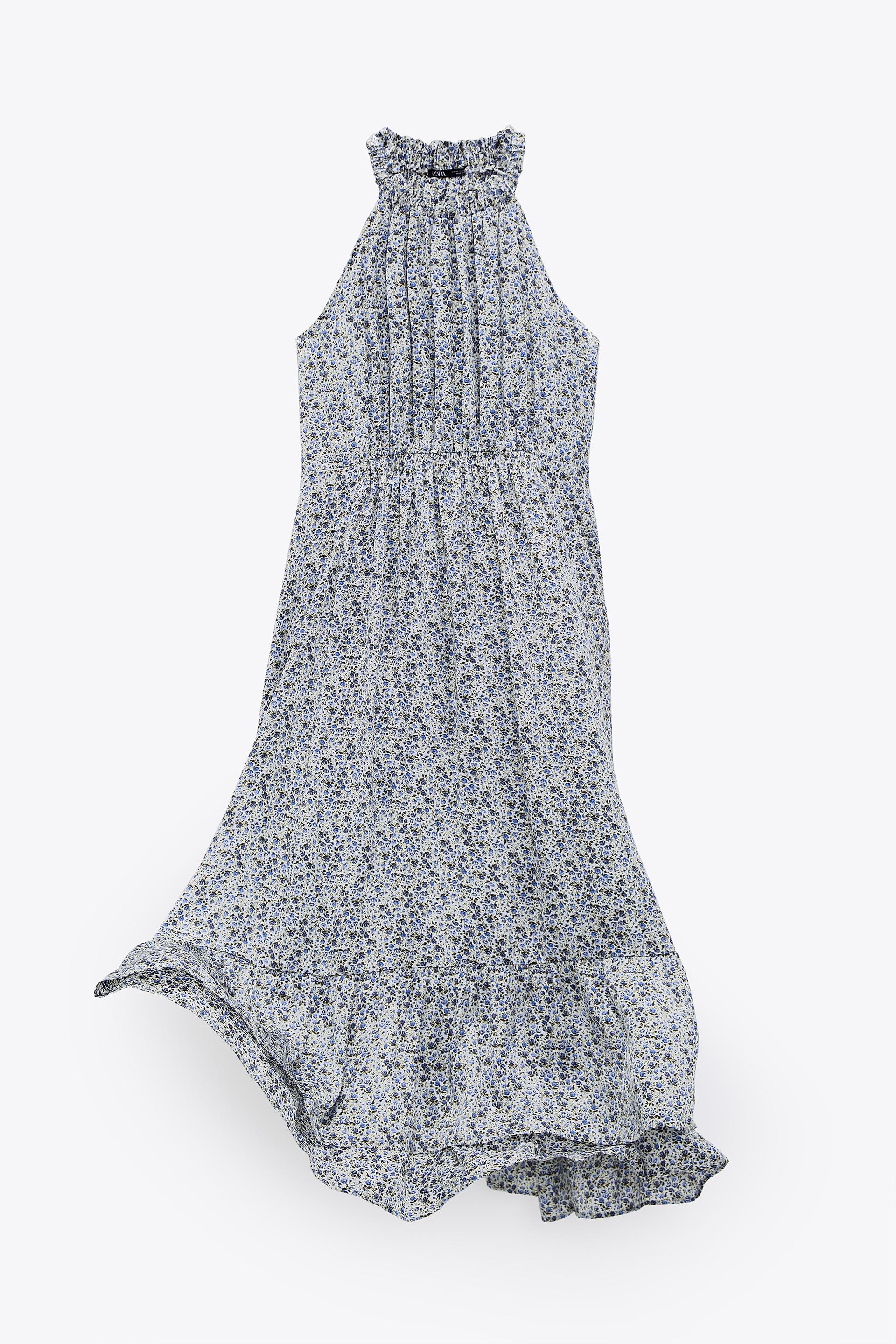 フラワー柄ホルターネックワンピース Zara Japan 日本 フラワー柄ホルターネックワンピース Zara Japan 日本