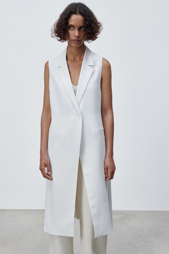 クロスオーバーフロントロングベスト Zara Japan 日本 クロスオーバーフロントロングベスト Zara Japan 日本