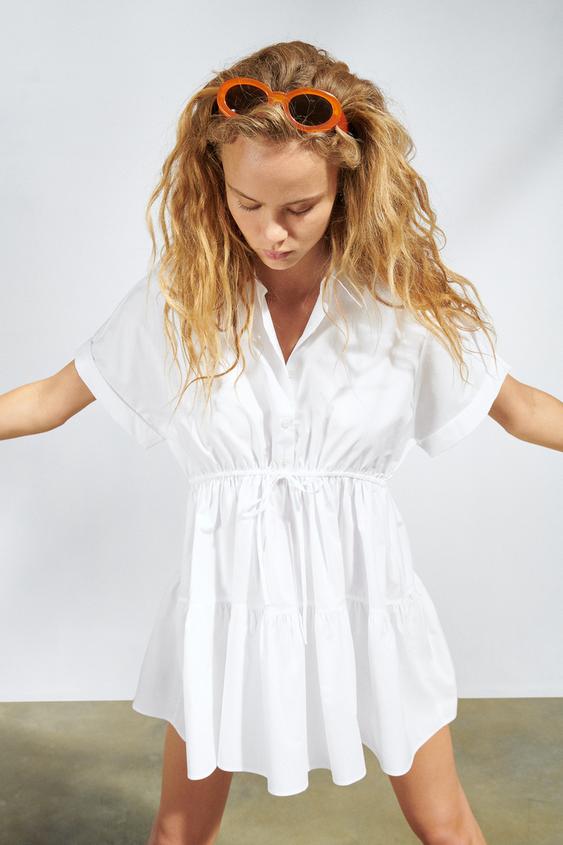 オックスフォード ショートワンピース Zara Japan 日本 オックスフォード ショートワンピース Zara Japan 日本