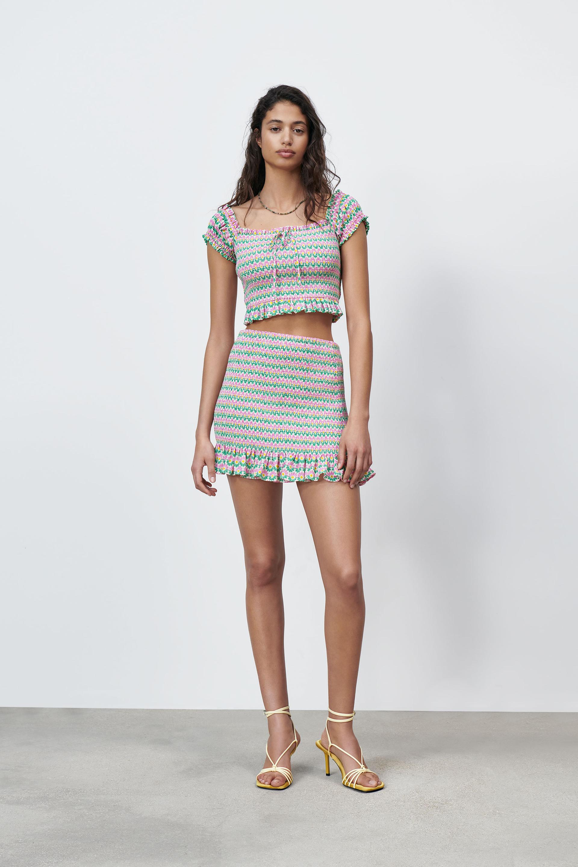 TOP IMPRIMÉ NID D'ABEILLE