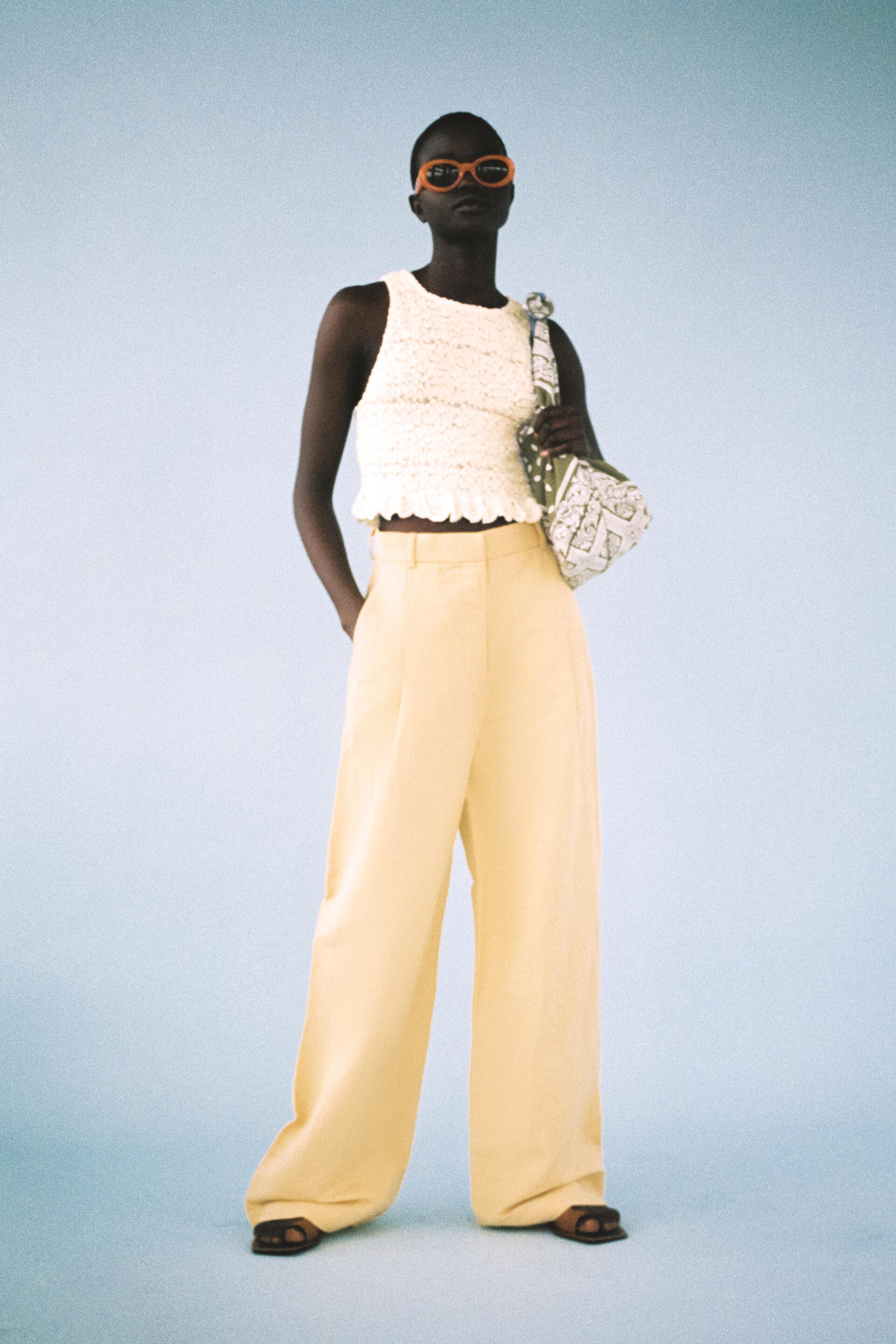 STRETCH LACE TOP - Ecru | ZARA Australia