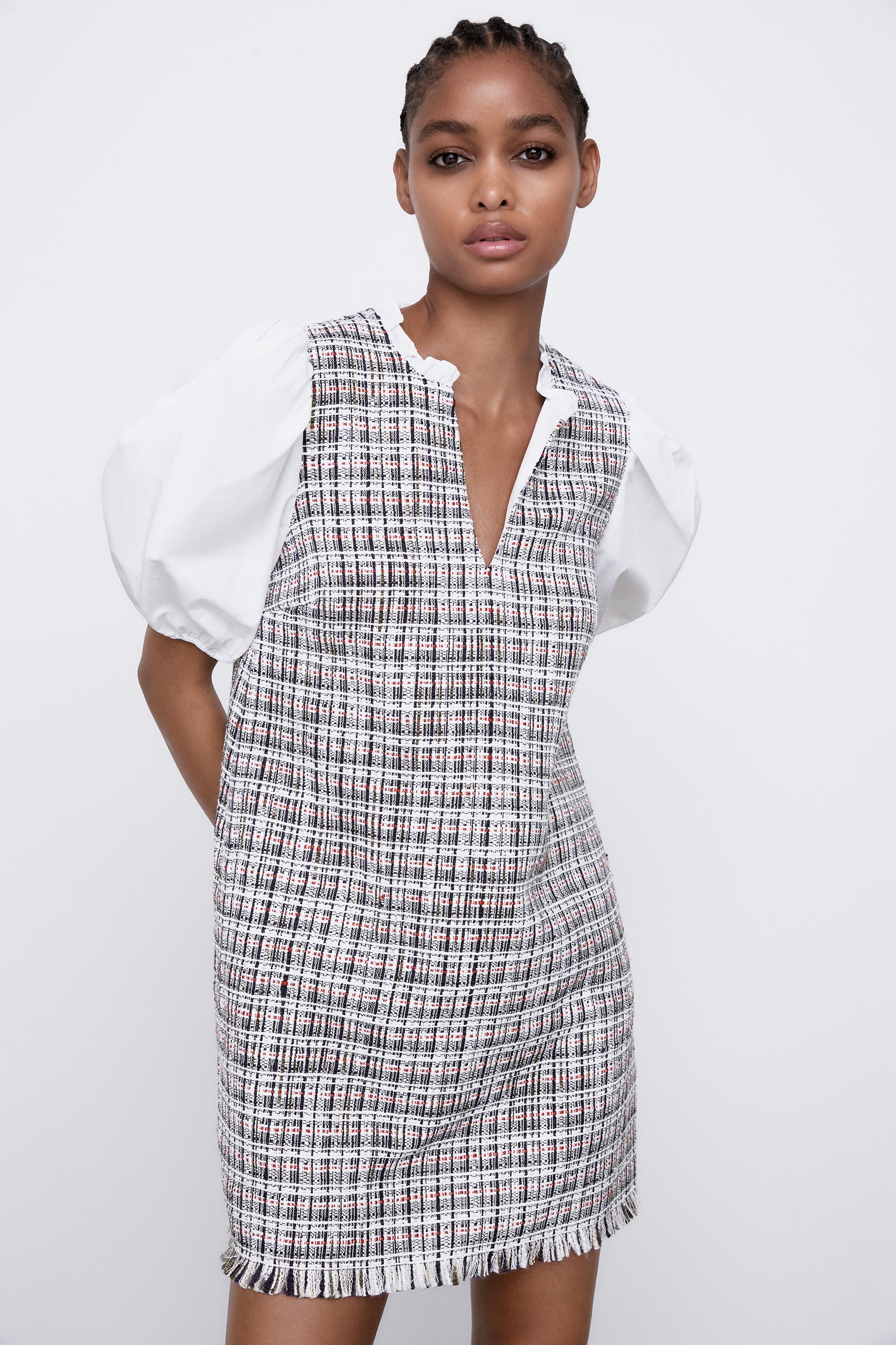 COMBINED STRUCTURED DRESS zara