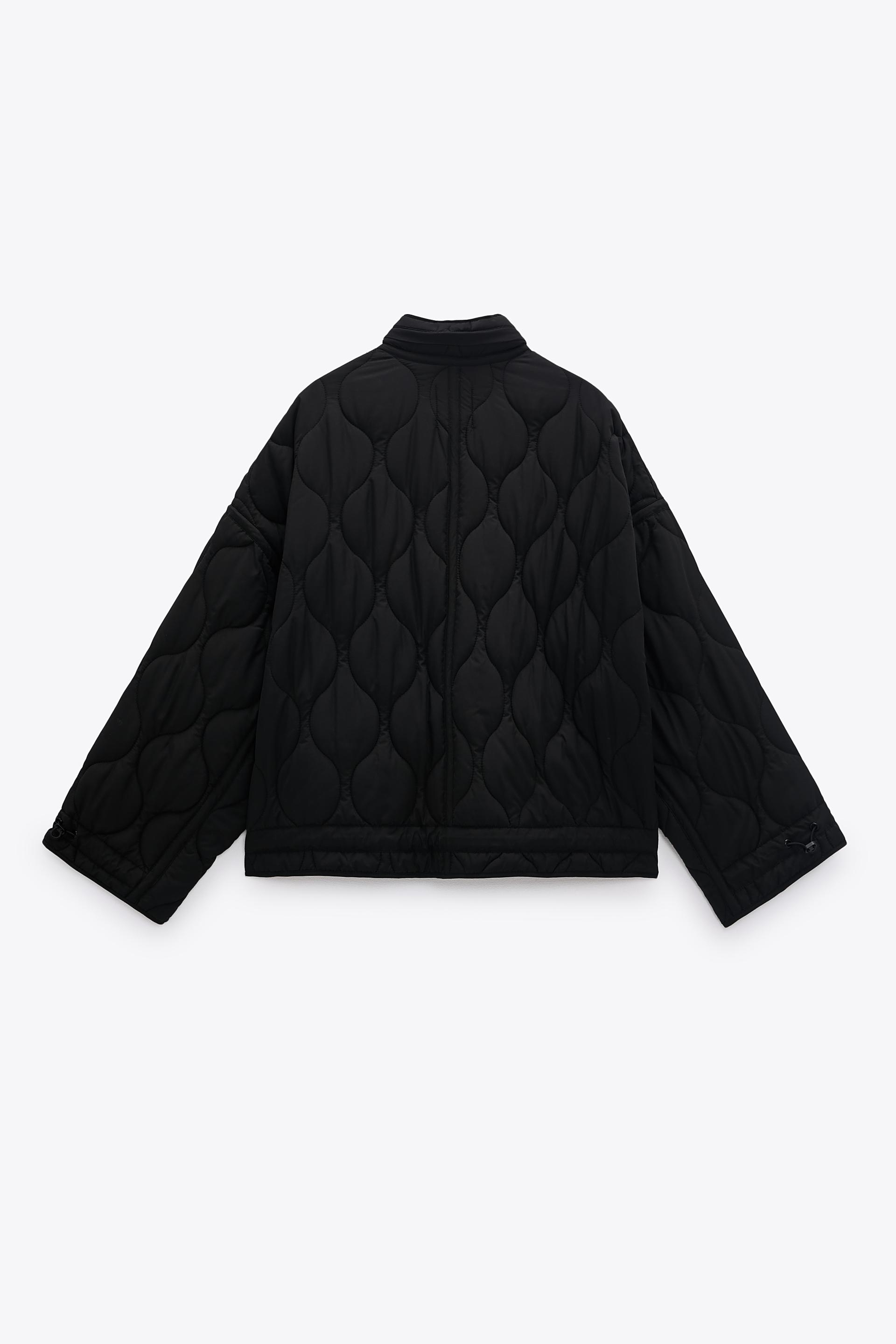 Zara hooded coat with pockets