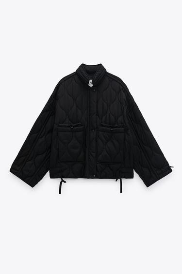 Zara black padded jacket clearance