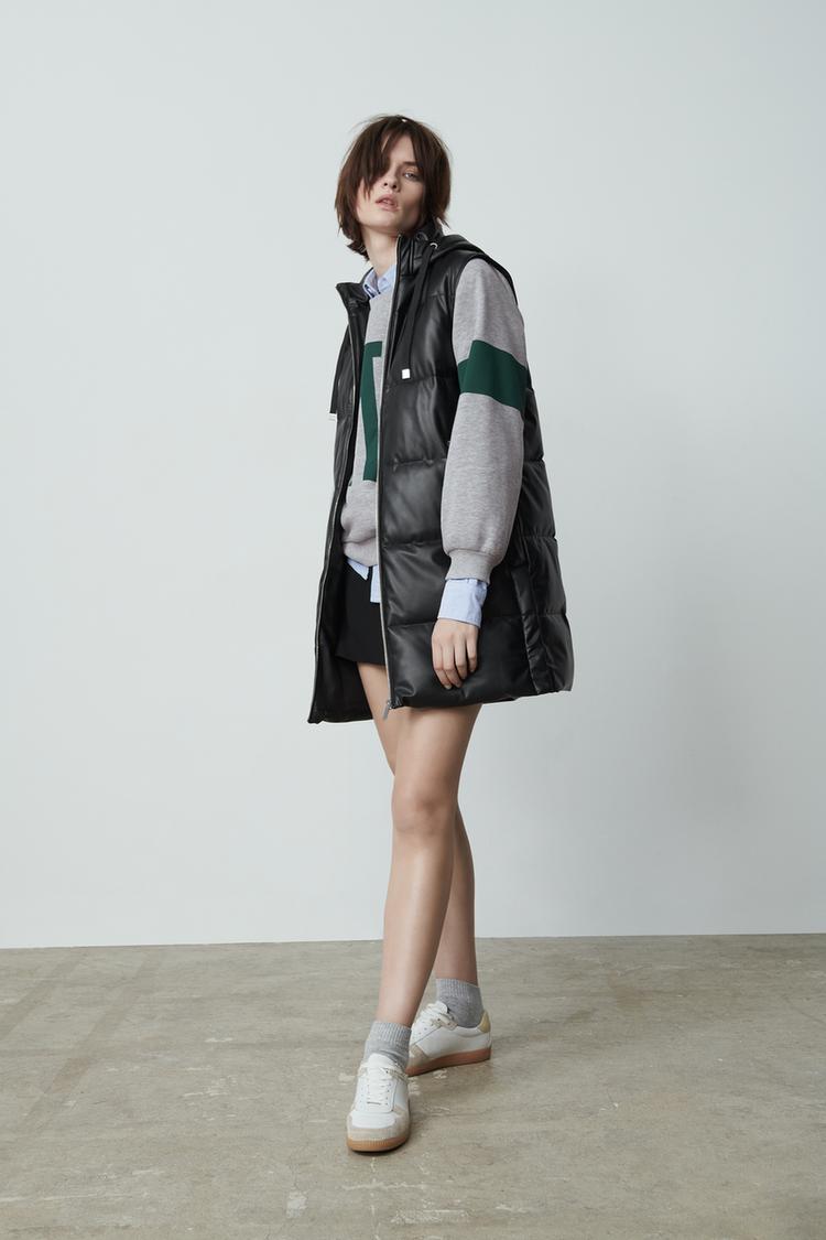 Lange Weste Aus Kunstleder Zara Deutschland Germany