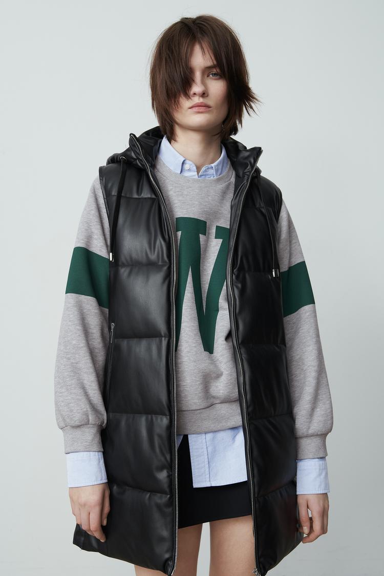 Lange Weste Aus Kunstleder Zara Deutschland Germany