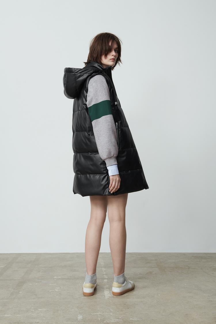 Lange Weste Aus Kunstleder Zara Deutschland Germany