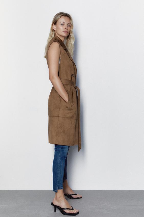 ロング フェイクスエード ベスト Zara Japan 日本 ロング フェイクスエード ベスト Zara Japan 日本