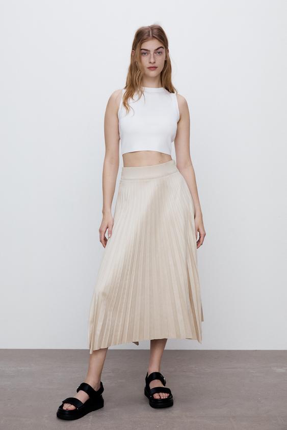 プリーツ ミディスカート Zara Japan 日本 プリーツ ミディスカート Zara Japan 日本
