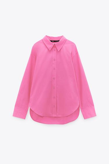 Zara pink shirt woman Clearance